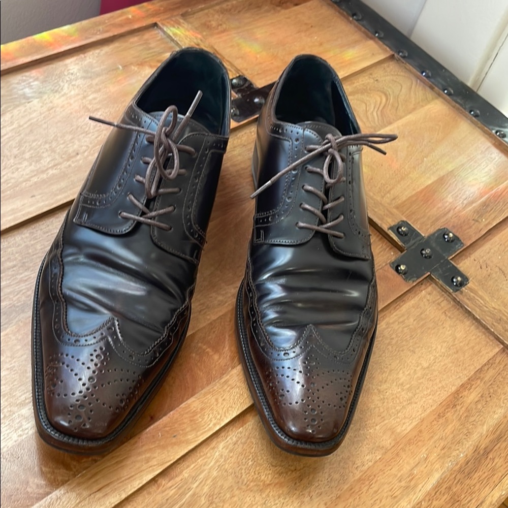Elegant Brown Leather Men's Dress Shoes